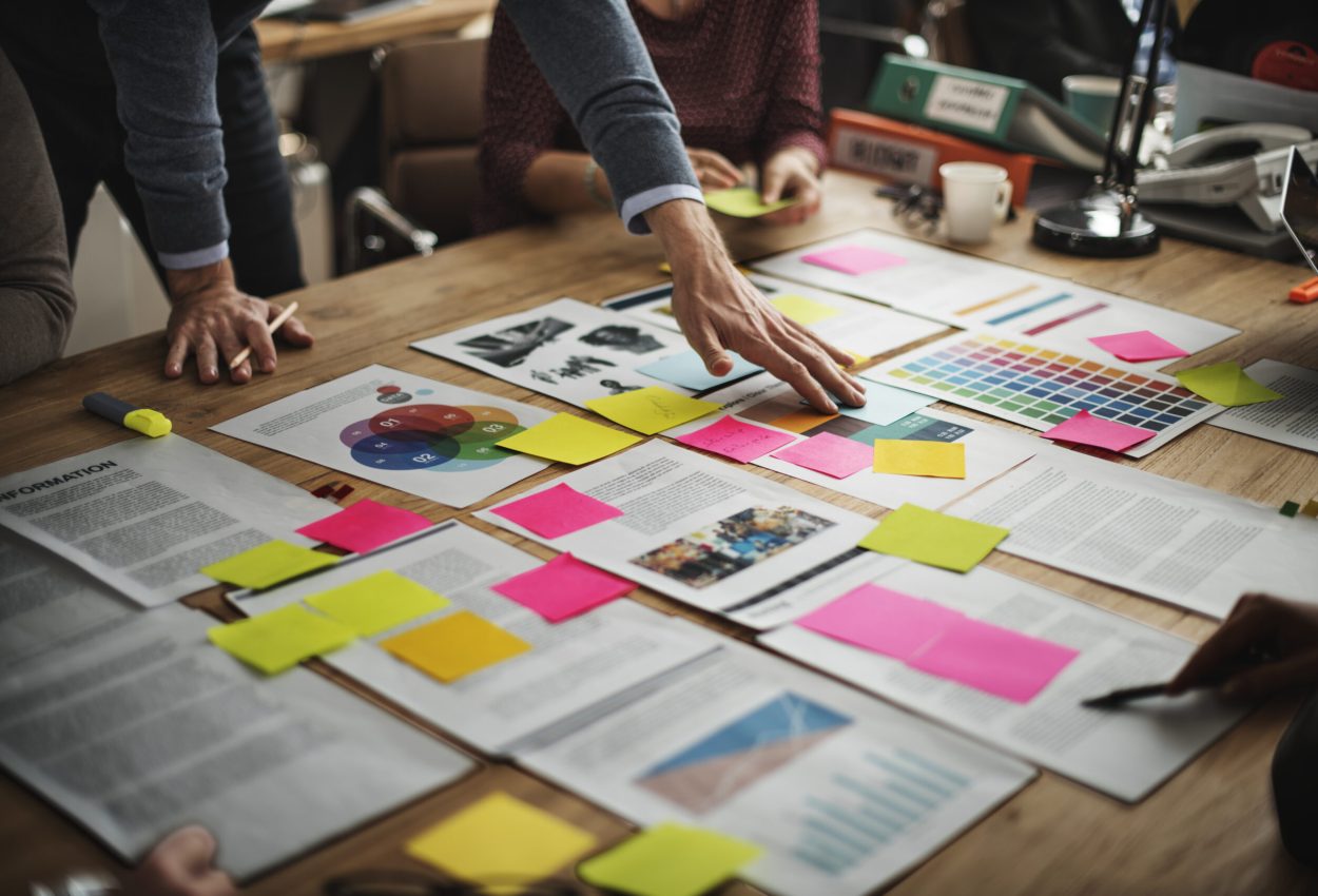 Business people are brainstorming